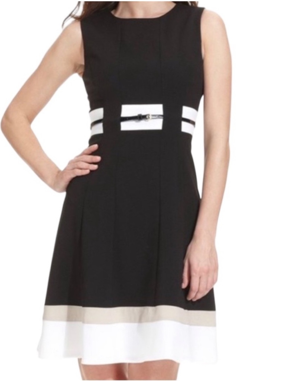 Calvin Klein Black and White Mini Dress